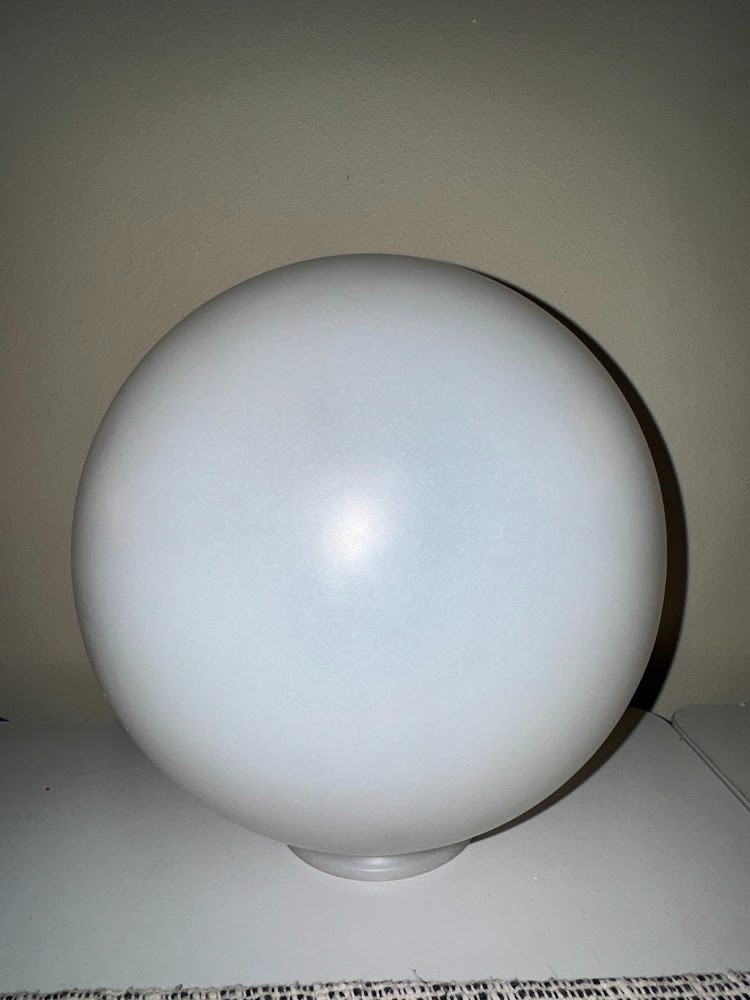 10 x 101/2 INCH WHITE ACRYLIC GLOBE