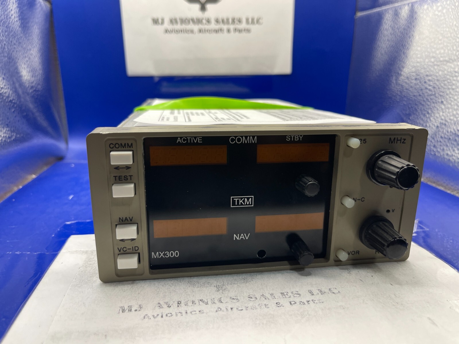 TKM MX 300 NAV/COMM 14 VDC P/N  MX300 WITH FAA FORM 8130-3