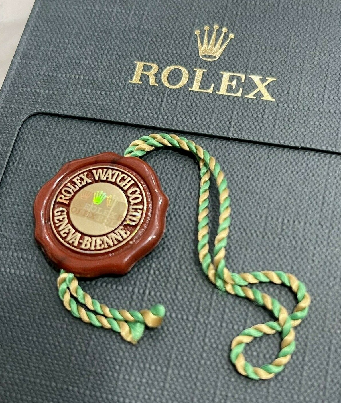 Genuine Rolex Red Hang Tag Hologram Swiss Officially Chronometer 2000s Rare