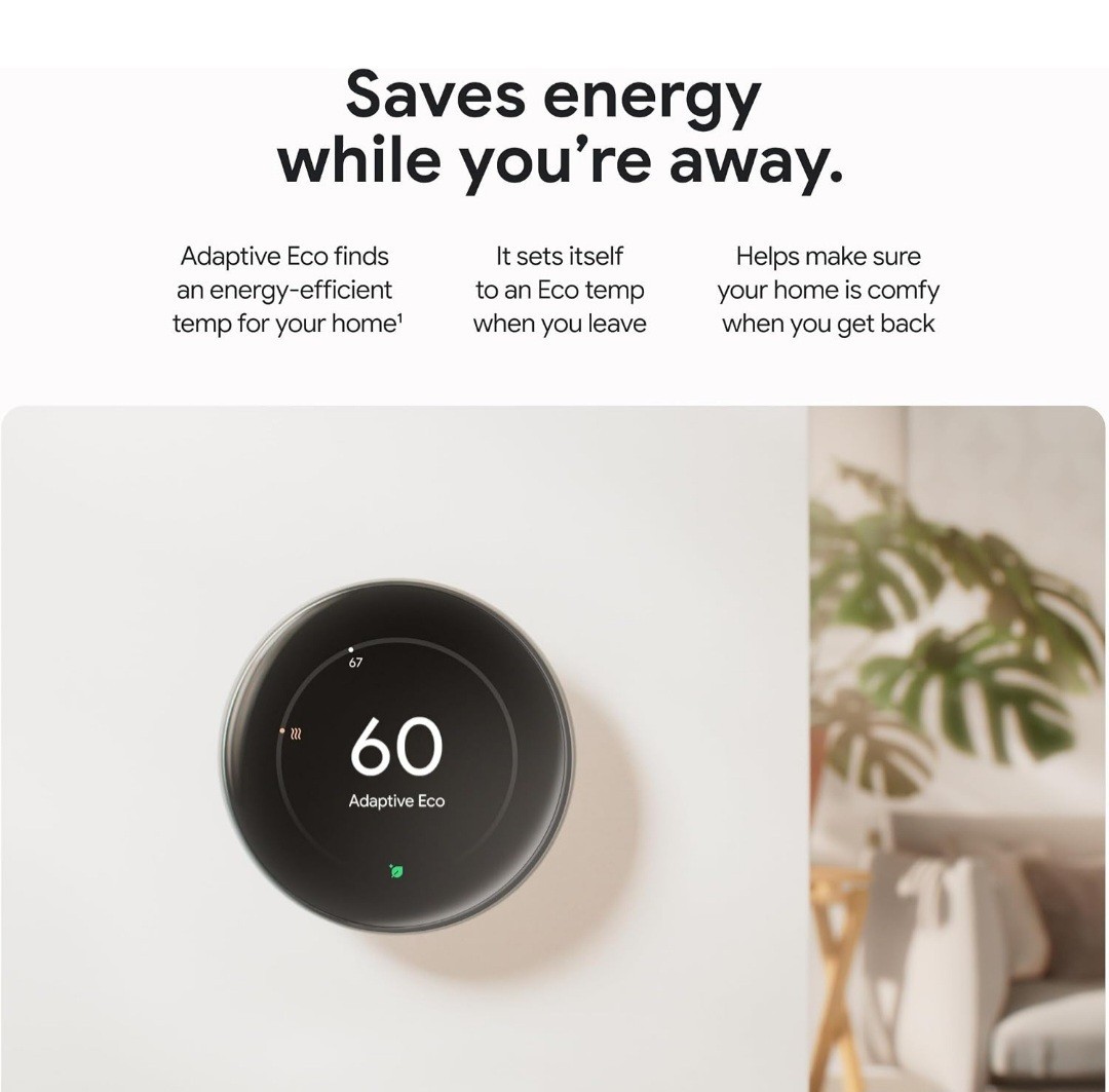 Google Nest Learning Thermostat 4th Gen & Sensor 2nd Gen Polished Silver