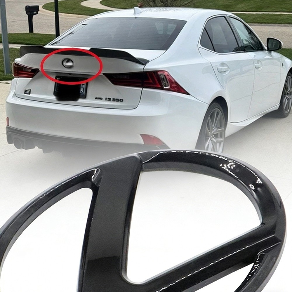 Gloss Black Rear Emblem Badge For 2014-2019 IS250 IS350 IS300 GS350 GS-F ES350