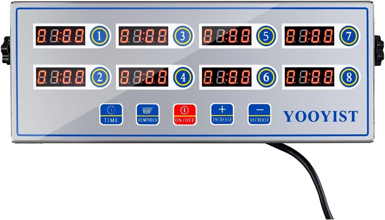 Precision Kitchen Timers For Cooking – 8 Channel Commercial Kitchen Timer Restau