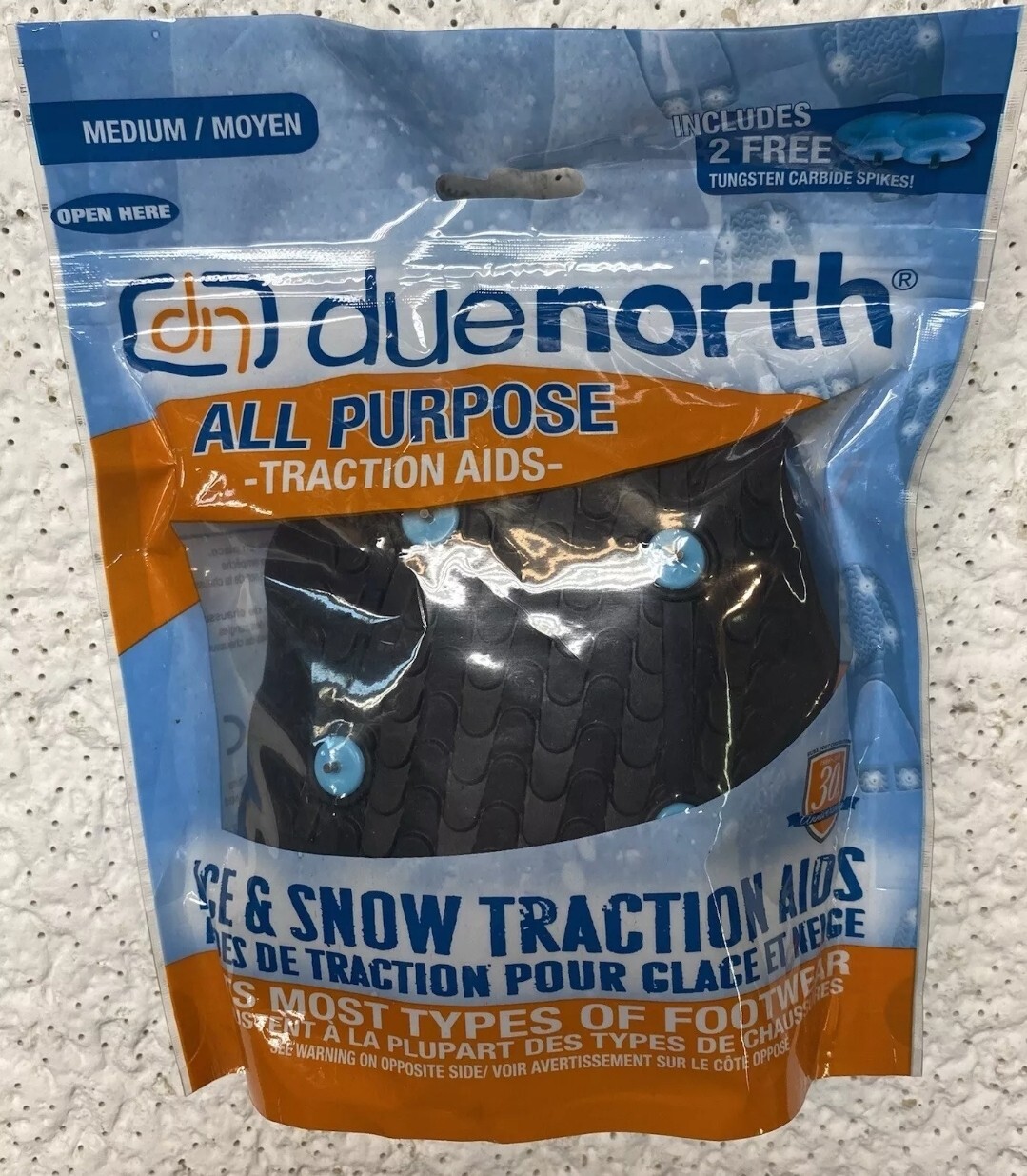 NEW Due North Creepers Grip Ice & Snow Traction Aid Shoe Covers UNISEX SIZE M