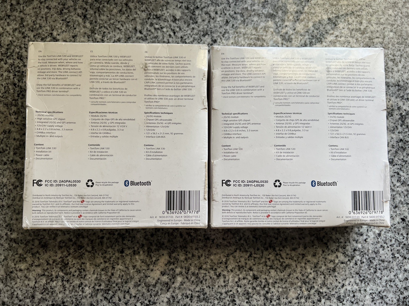 TWO (2) BRAND NEW TOMTOM TELEMATICS LINK 530 WEBFLEET TRACKING GPS DEVICE Sealed