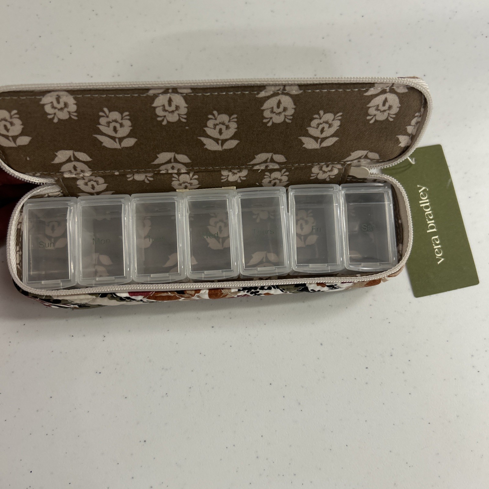 Vera Bradley Large Travel Pill Case Blooming Paisley NWT