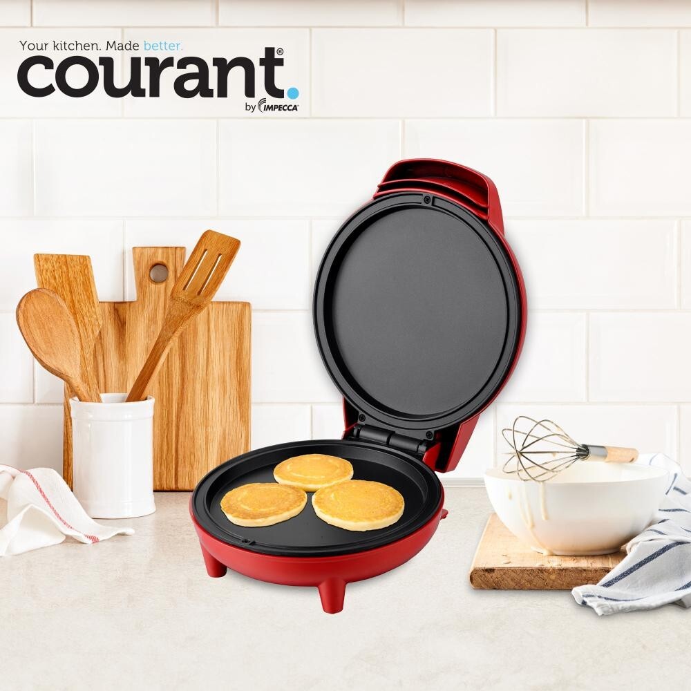 Courant 7-inch Personal Griddle and Pizza Maker - Red
