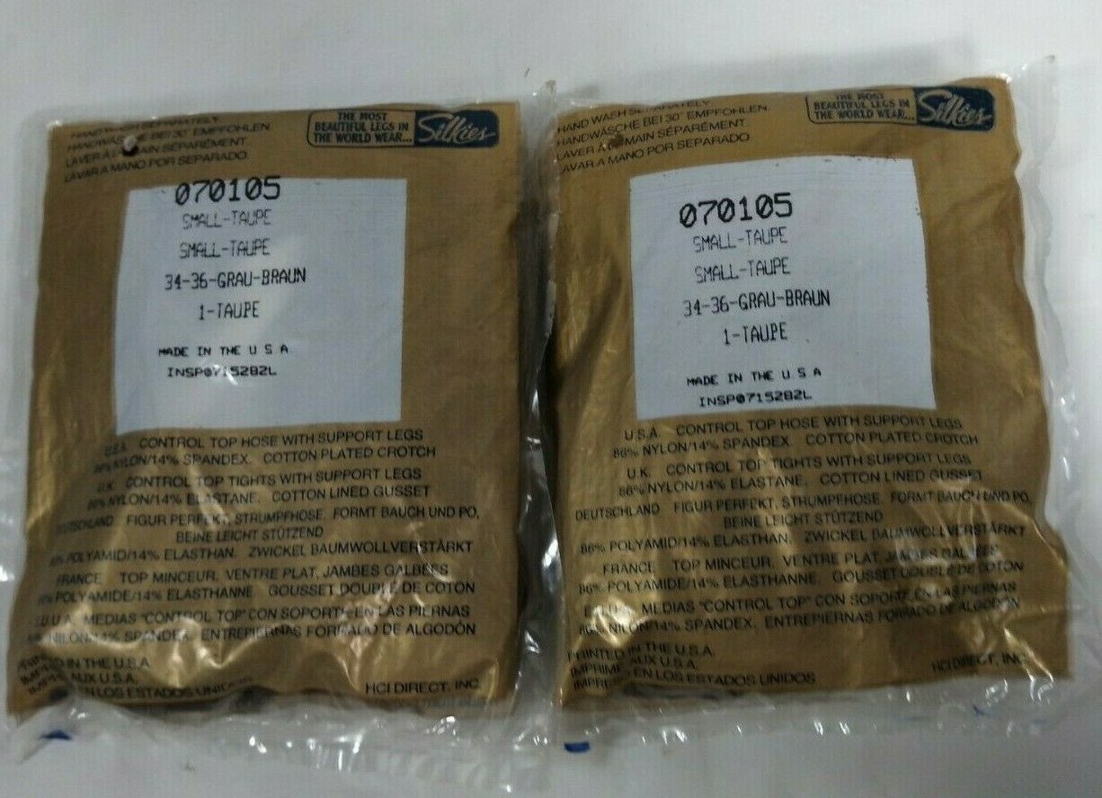 Two Silkies Taupe Control Top Small Panty Hose