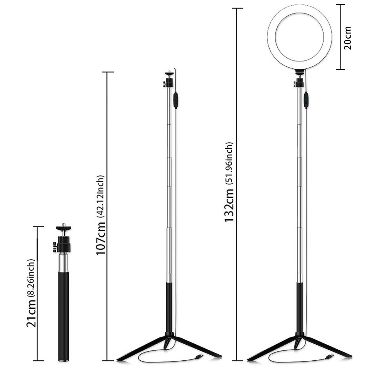 LED Selfie Ring Light Kits With Stand