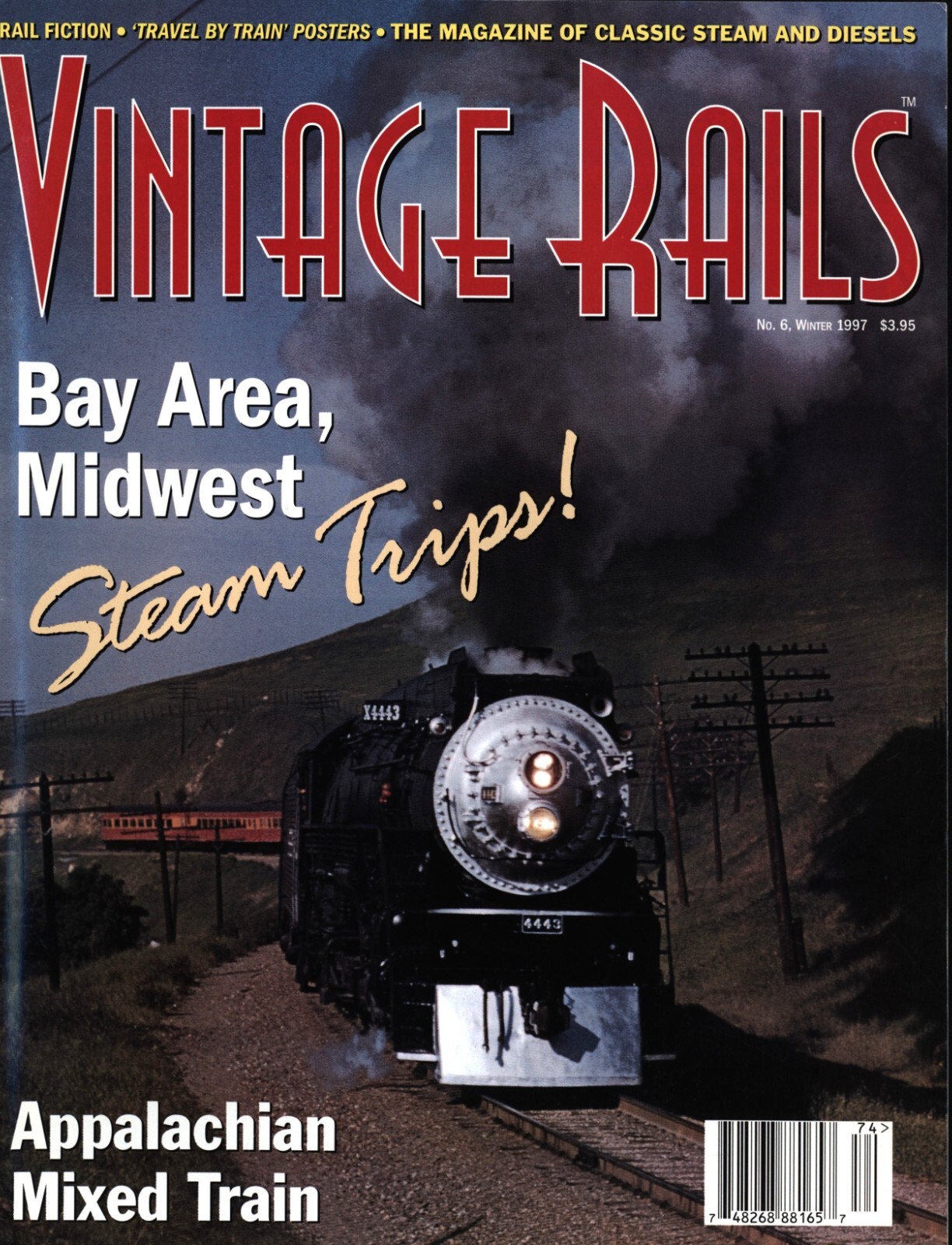 Vintage Rails Magazine Winter 1997 Bay Area and Midwest Steam Trips