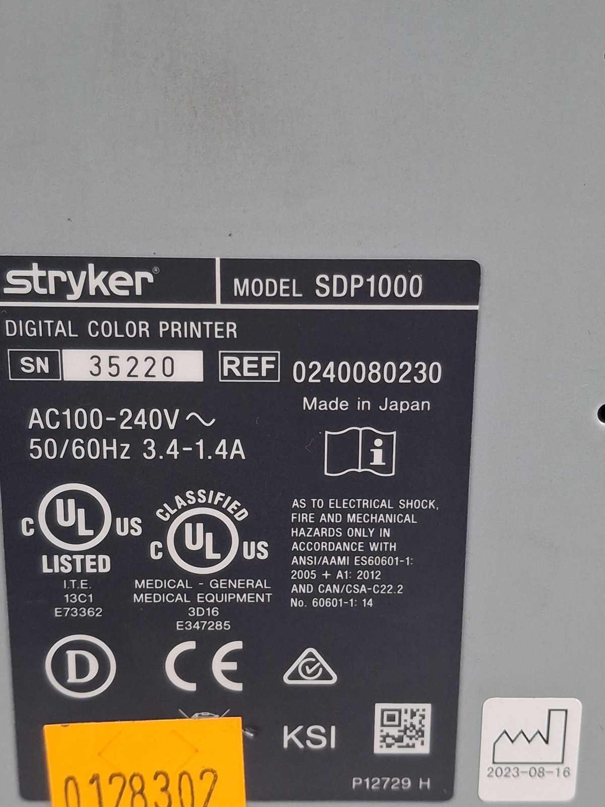 Stryker SDP1000 Digital Color Printer