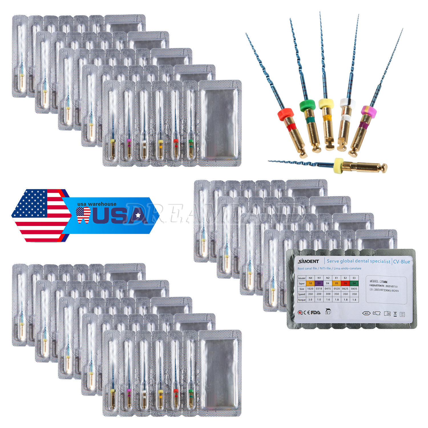 Dental Endo Endodontic Engine Rotary Files Root Canal NiTi File 25mm 6pc/pack