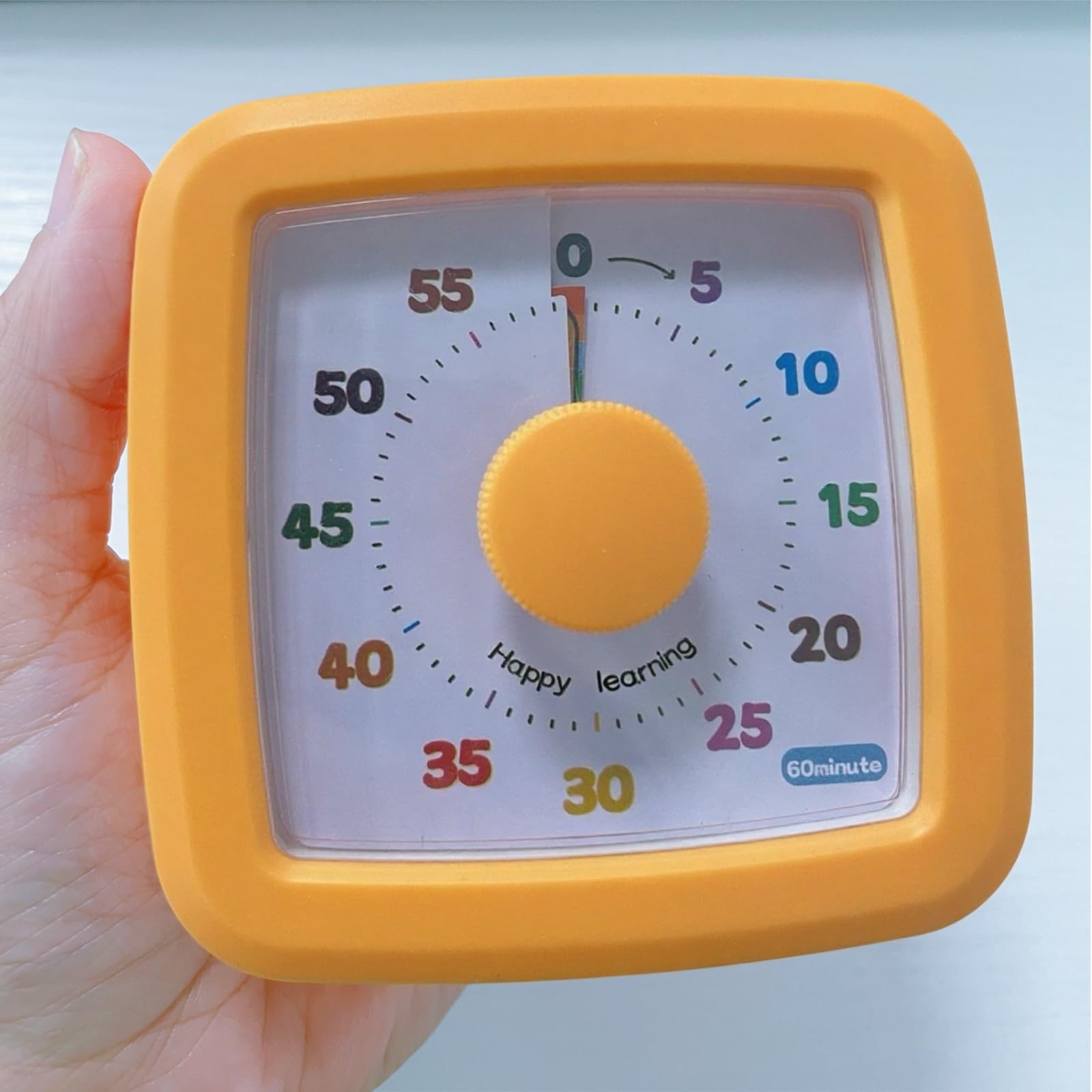 Visual Timer for Kids 60 Minute, Rainbow Countdown Clock with Silent Operation
