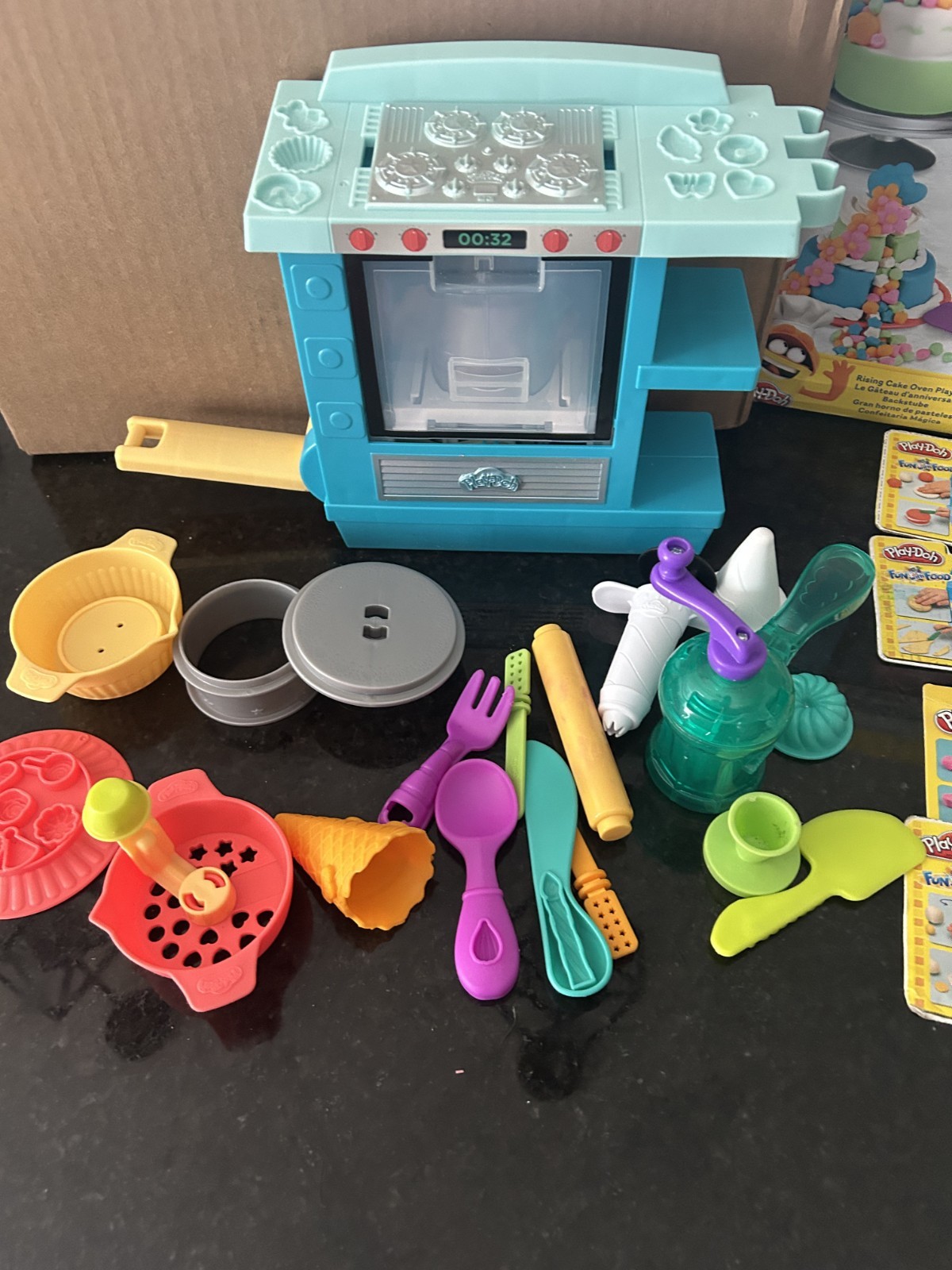 Play-Doh Kitchen Creations Playset w Box Accessories Tested Working NO Dough
