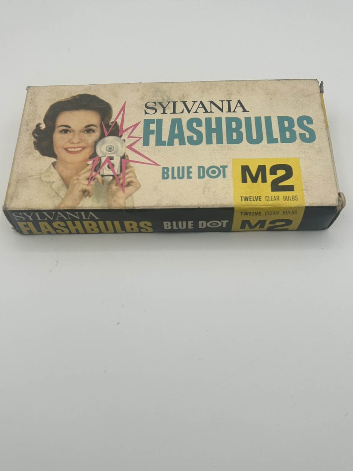 Vtg SYLVANIA FLASHBULBS Blue Dot M2B & M3B + GE M3 Red Dot