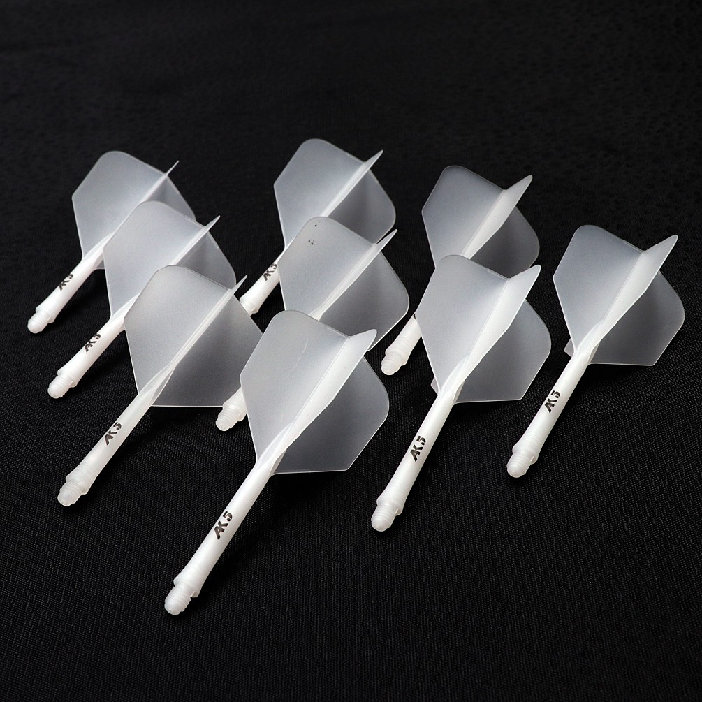 CUESOUL 3 Sets Integrated Dart Shaft and Flights,Dart Shaft Length S/M/L Ice