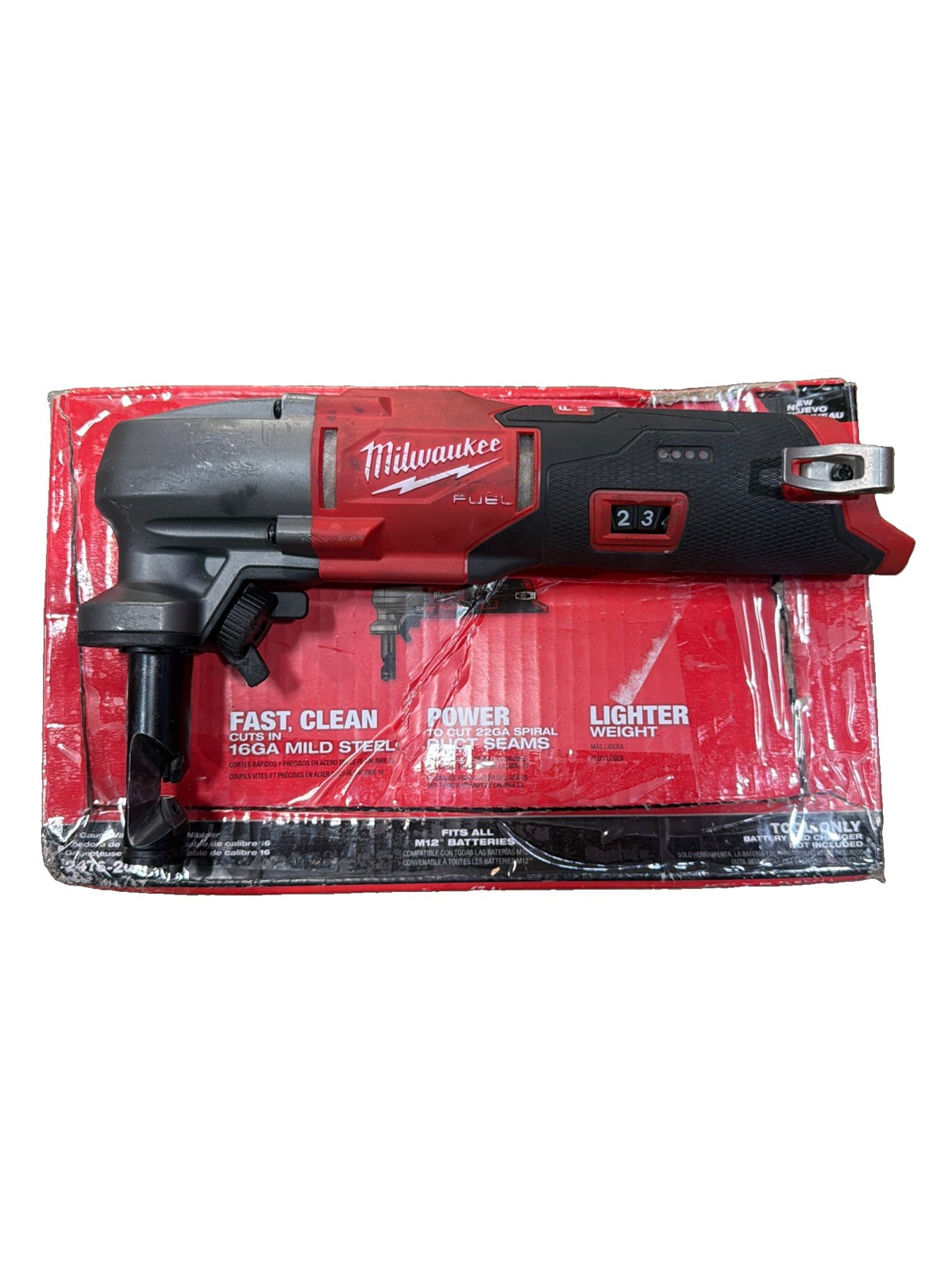 Milwaukee 2476-20 Nibbler Tool - Black/Gray/Red