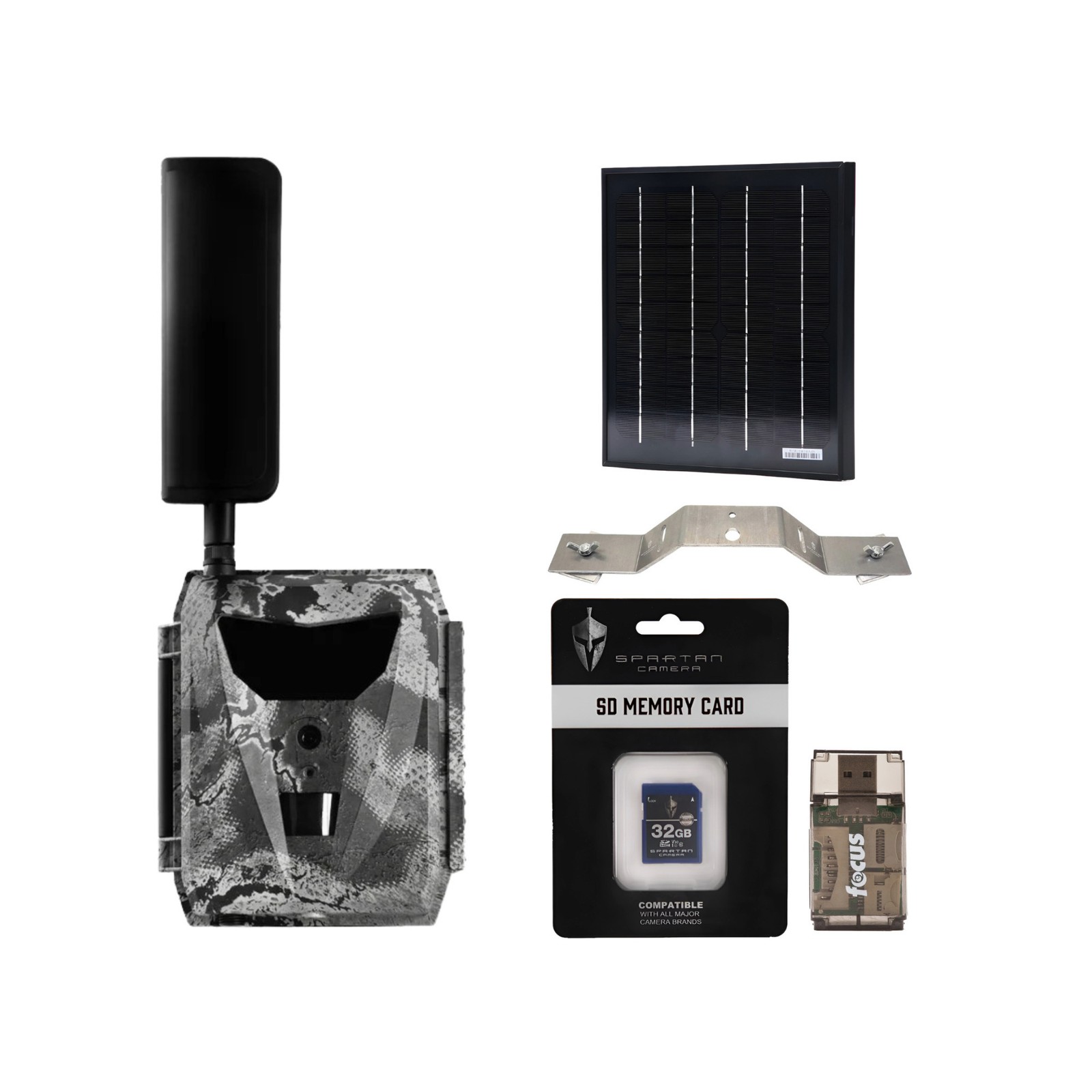 Spartan GoLive 4G/LTE Trail Camera Bundle with Solar Panel and Accessories