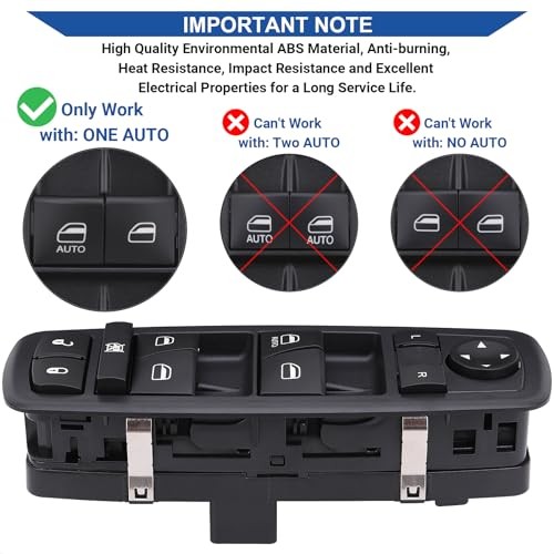 Master Window Switch Power Control Button Front Left Driver Side Compatible