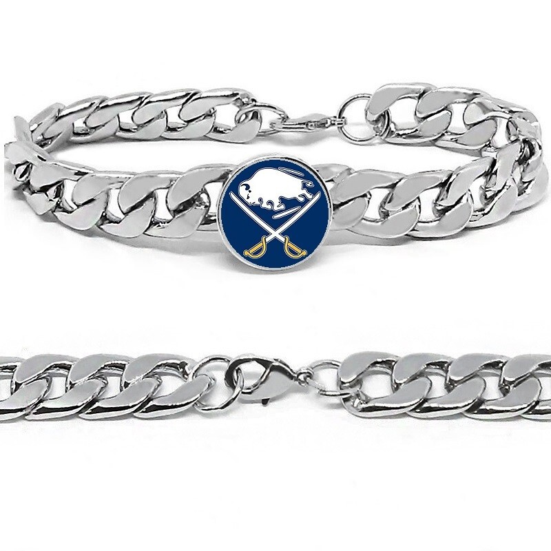 Buffalo Sabres Hockey Gift Men's Women's Stainless Steel Bracelet w Gift Pkg D4