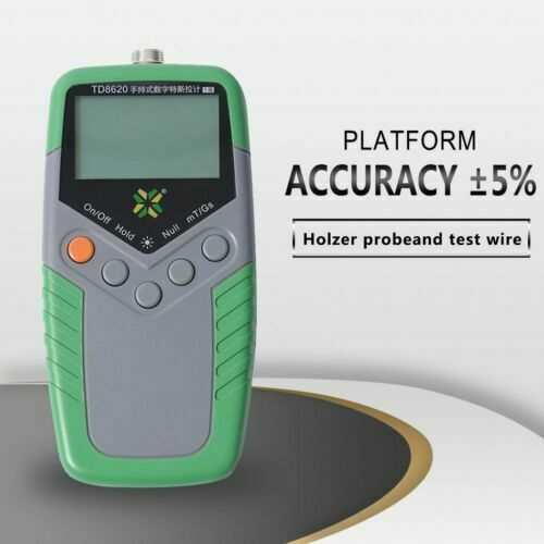 Tesla Meter Gauss Meter EMF Meter Surface Magnetic Field Tester 5% Accuracy