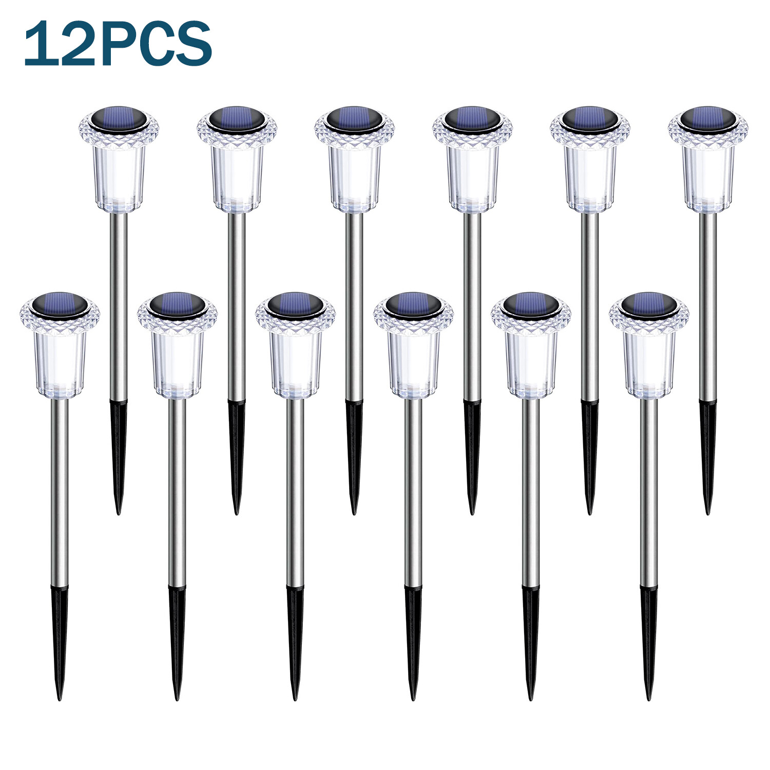 12pack Solar Garden Lights Outdoor Waterproof Landscape LED light Path Yard Lamp