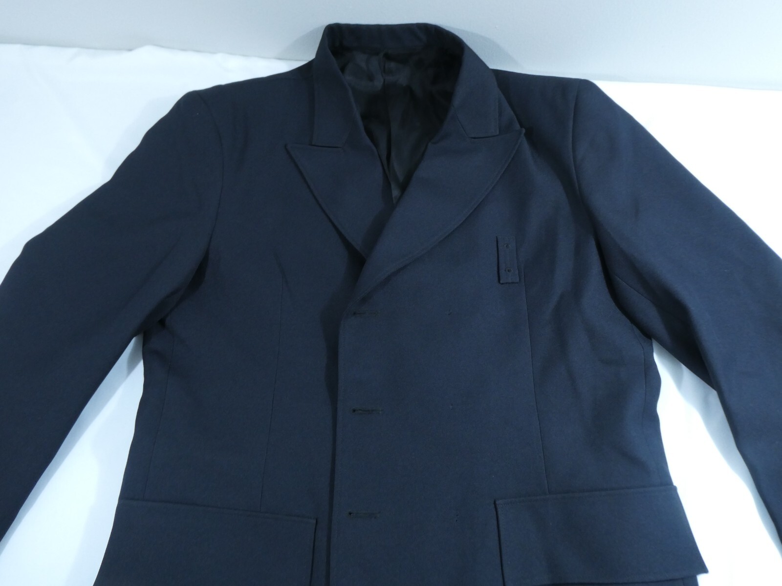 FLYING CROSS 38803 COMMAND MEN SIZE 44 LONG SINGLE BREASTED NAVY NO BUTTON