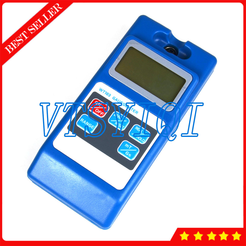 DC Surface Magnetic Field Tester Tesla Meter Gaussmeter mT Gs Display