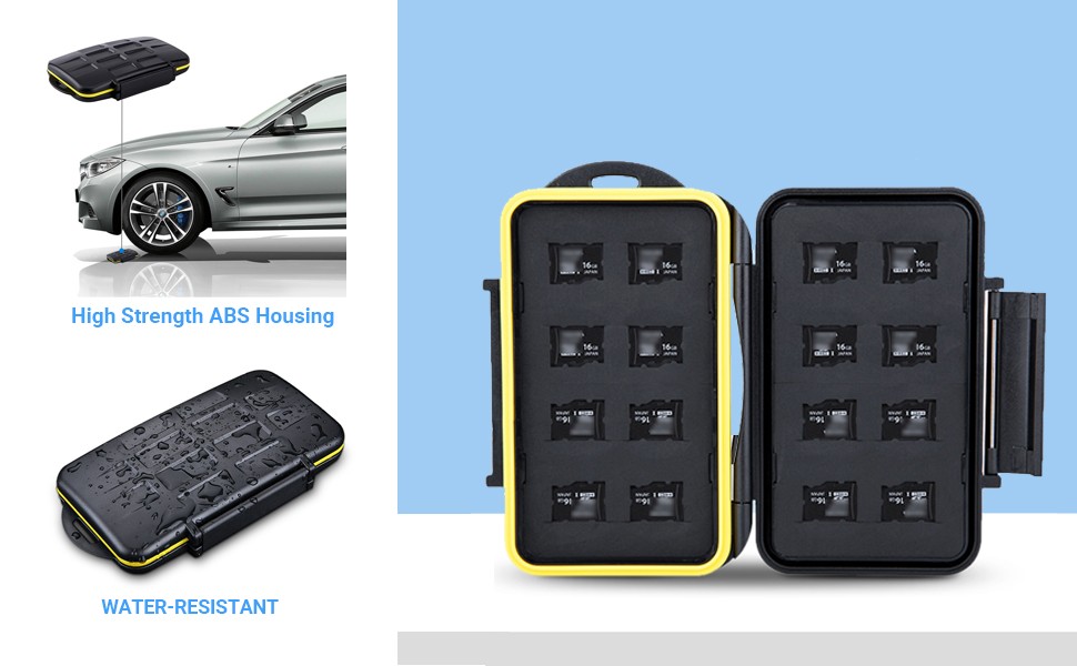 16 Slots Micro SD Card Holder, Micro SD Card Case Micro SD Micro SDHC Micro SDXC
