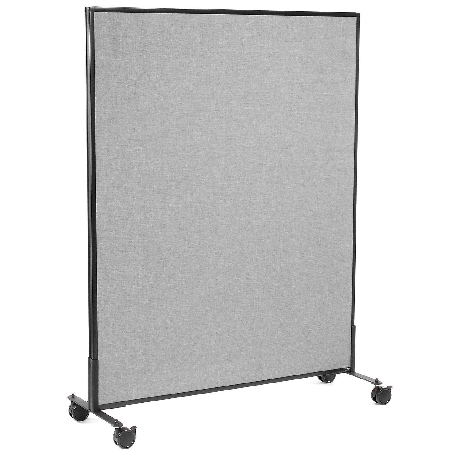 48-1/4"W x 63"H Mobile Office Partition Panel Gray