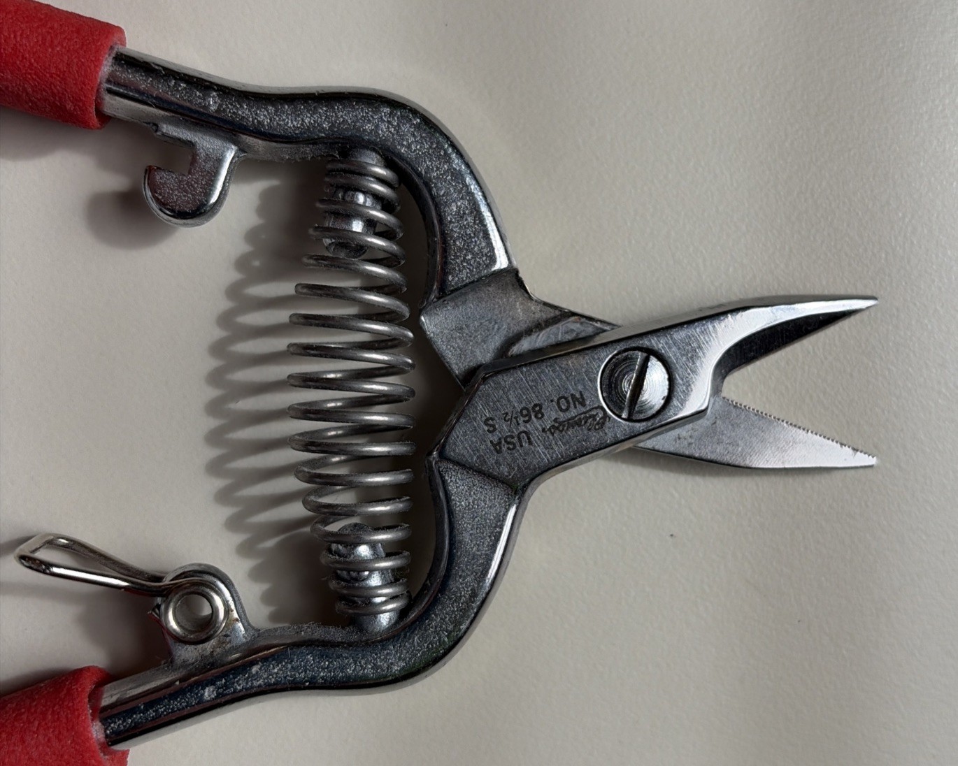 Clauss 86 1/2 Wire Cutter with Red Covered Handle Very Nice