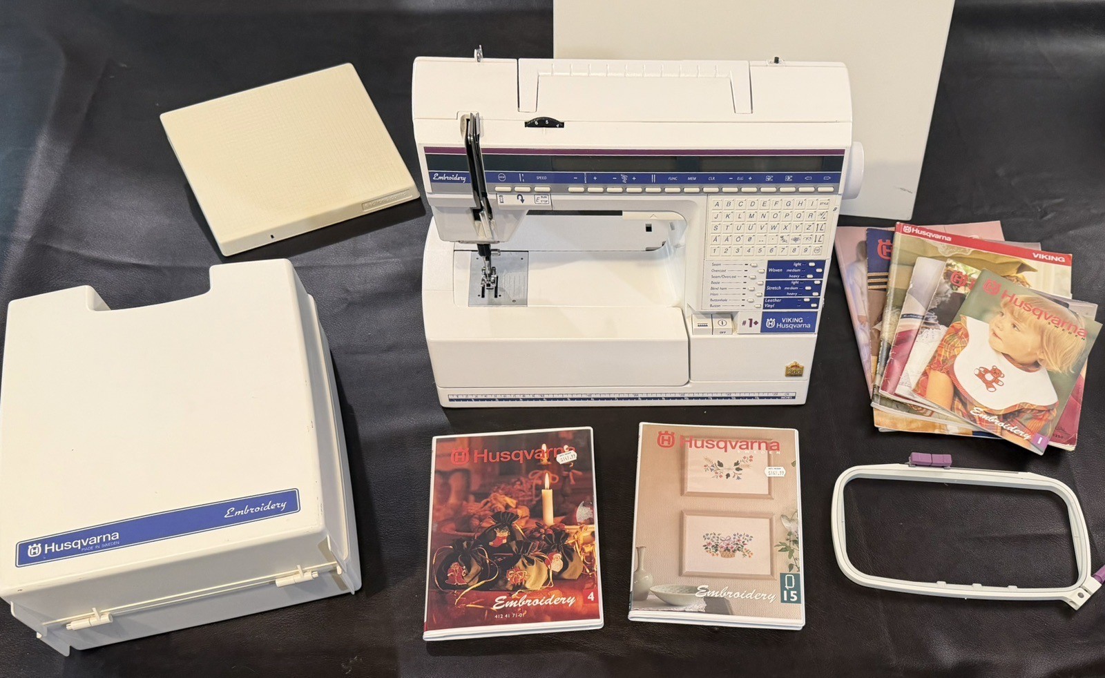 Husqvarna Viking #1+ 300 Anniversary Embroidery Sewing Machine with Pedal & Arm!