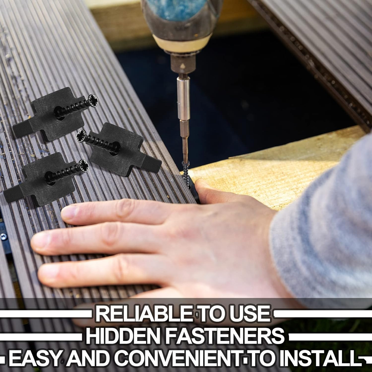 Hidden Fasteners Nylon Clips for Deck Fastening, Composite Decking Fasteners wit