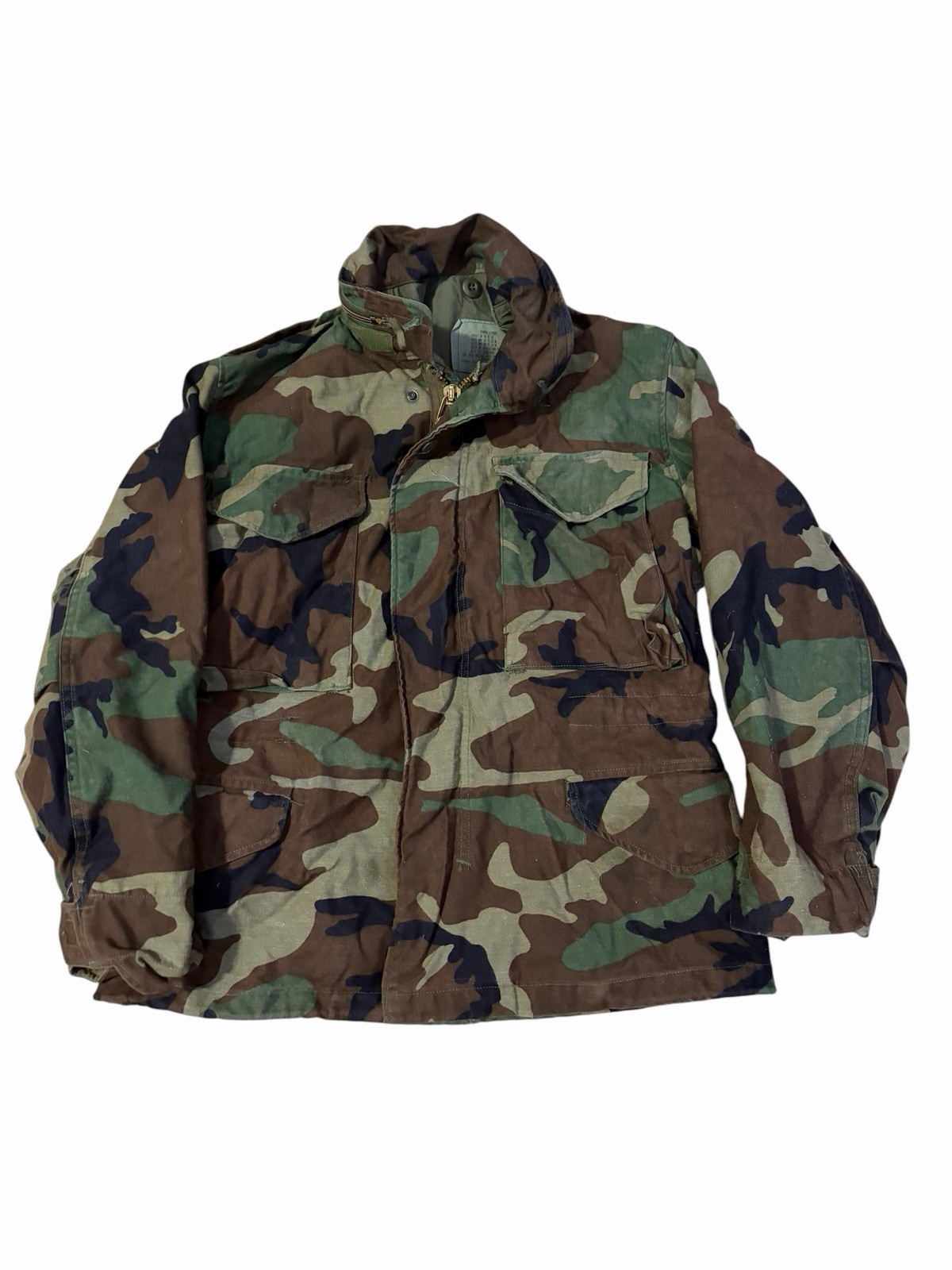 VTG USGI M65 Cold Weather Field Coat Jacket Mens XS X Short Camo Military
