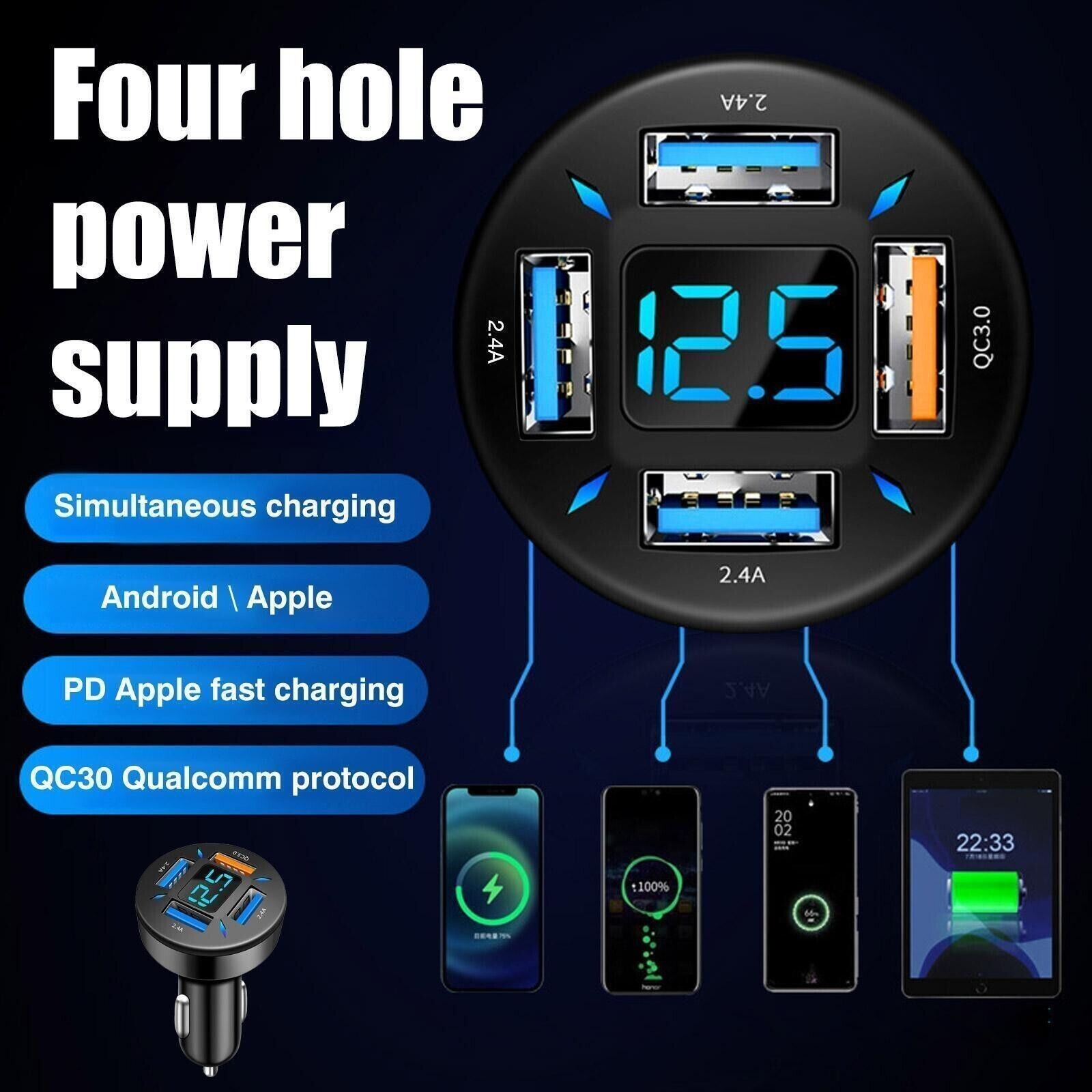 12V Digital LED Display Voltmeter Voltage Gauge Panel Meter For Car Motorcycle