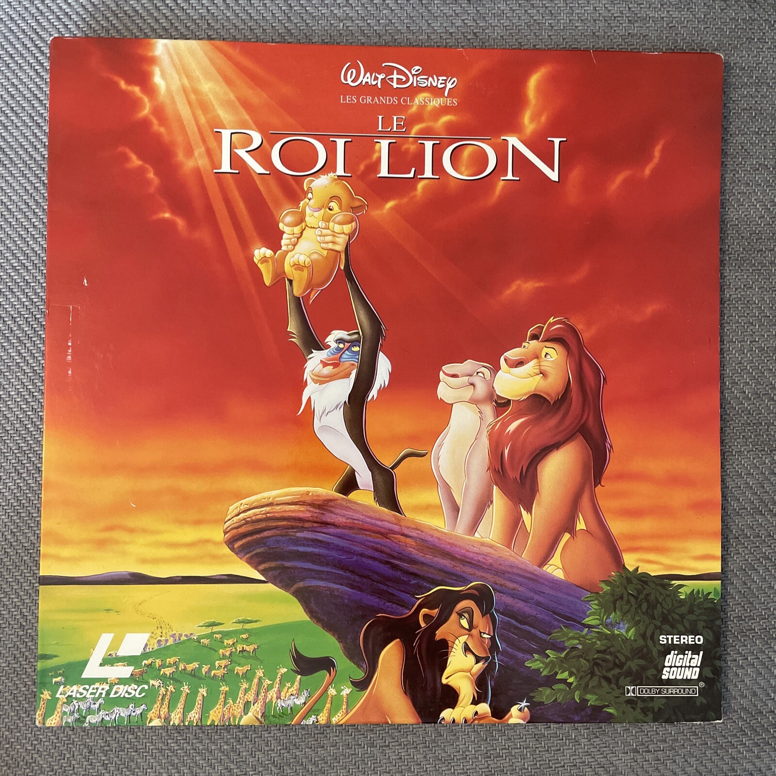 Laser Disc PAL - Walt Disney Le Roi Lion  VF French Francaise Vintage Laserdisc