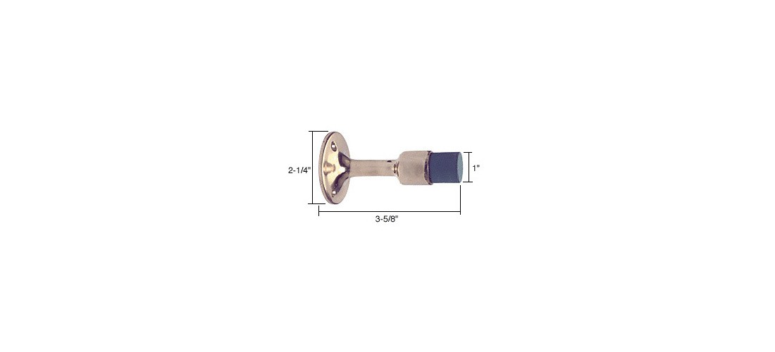 CRL J4596 Brass Wall Mounted Heavy-Duty Door Base Stop