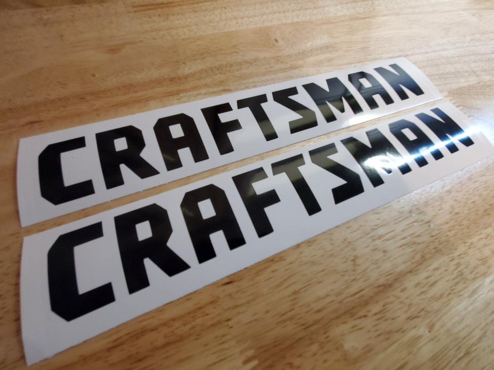 craftsman lawn trailer  Decals stickers replacement  (2) Gloss BLACK 8" FAST USA