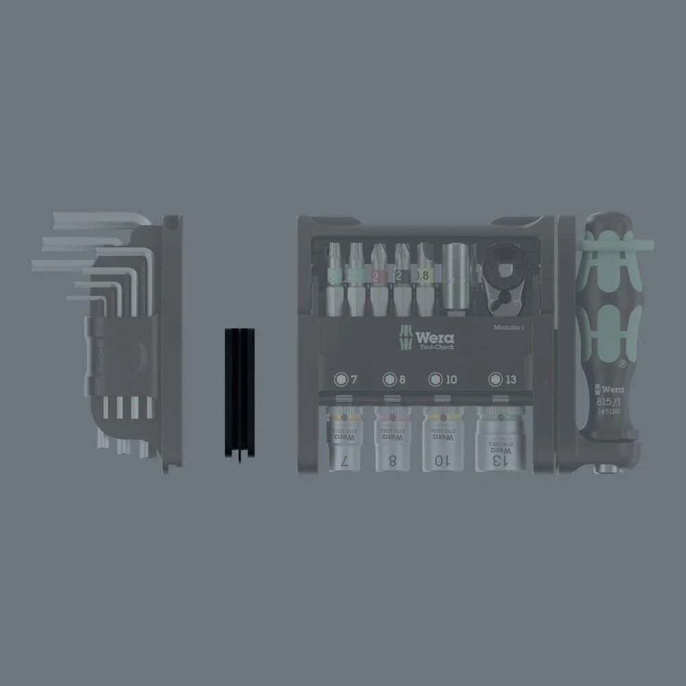 Wera Tools Chrome-Vanadium Tool-Check Modular Set Imperial 1, 50 Pieces