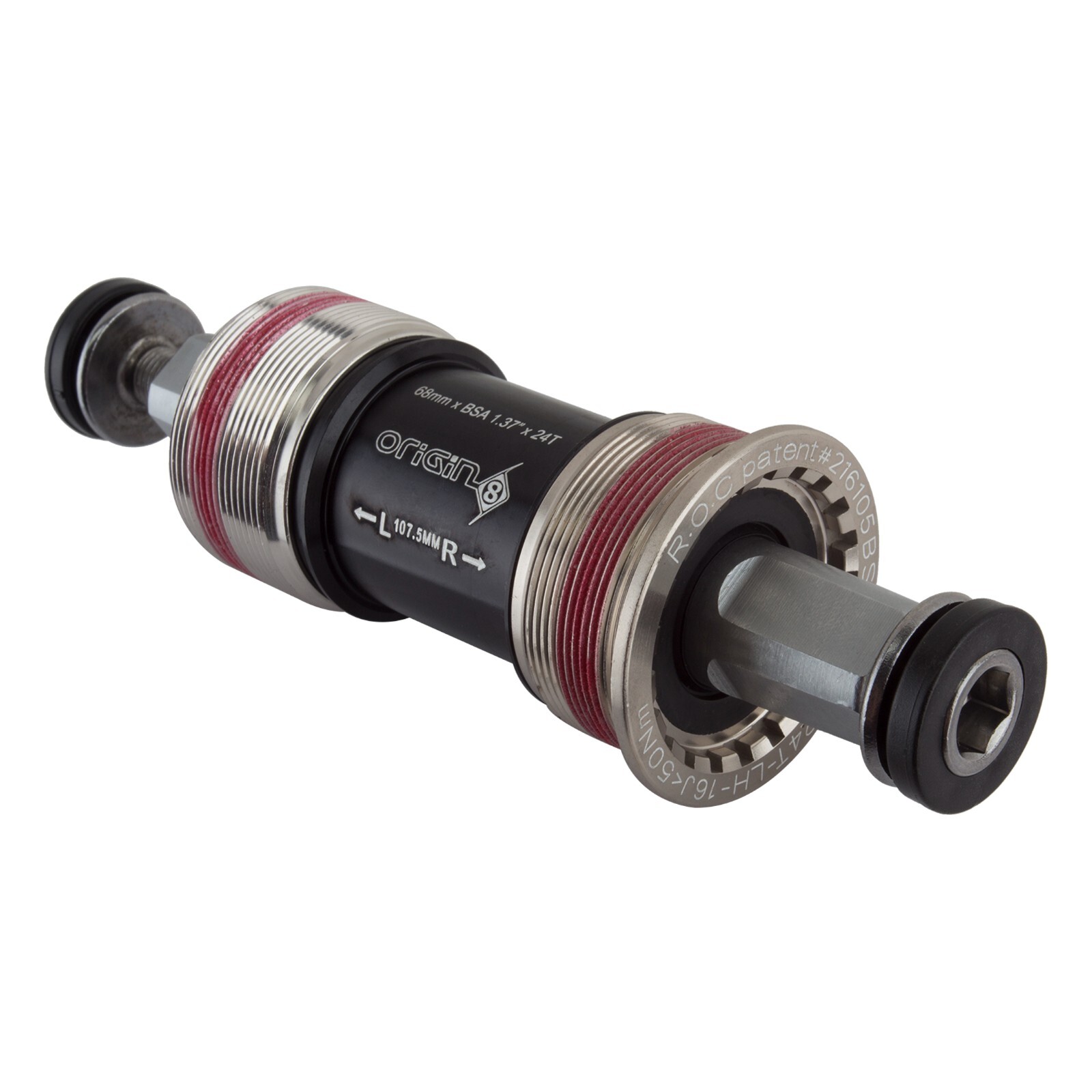 Origin8 TorqLite Square Taper Bottom Bracket 68x107.5 1.37x24T ENG thread 21300