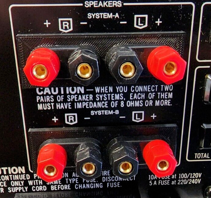 New Sansui G-7700 Speaker Terminal Banana Plug Conversion Kit