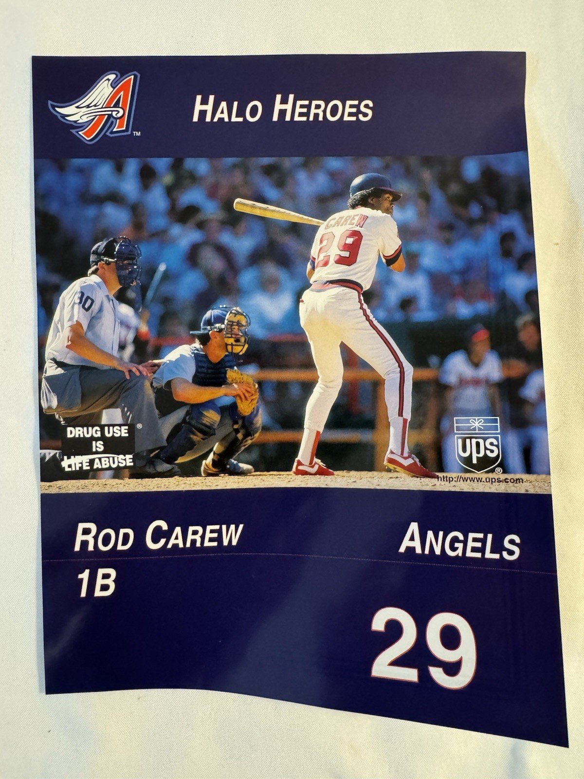 Two Rod Carew California Angels Stat Sheets