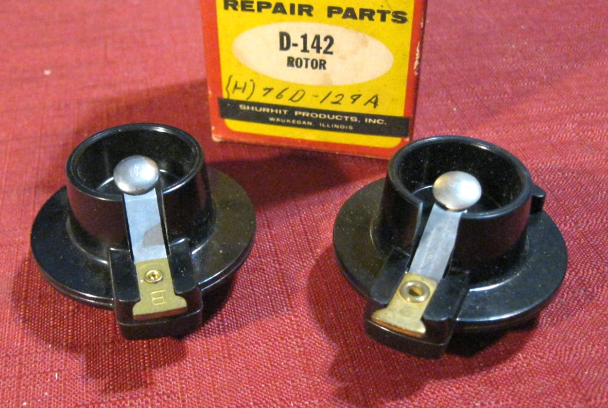 New 1956-1963 IHC Truck Distributor Rotor lot, 2 pcs, USA!