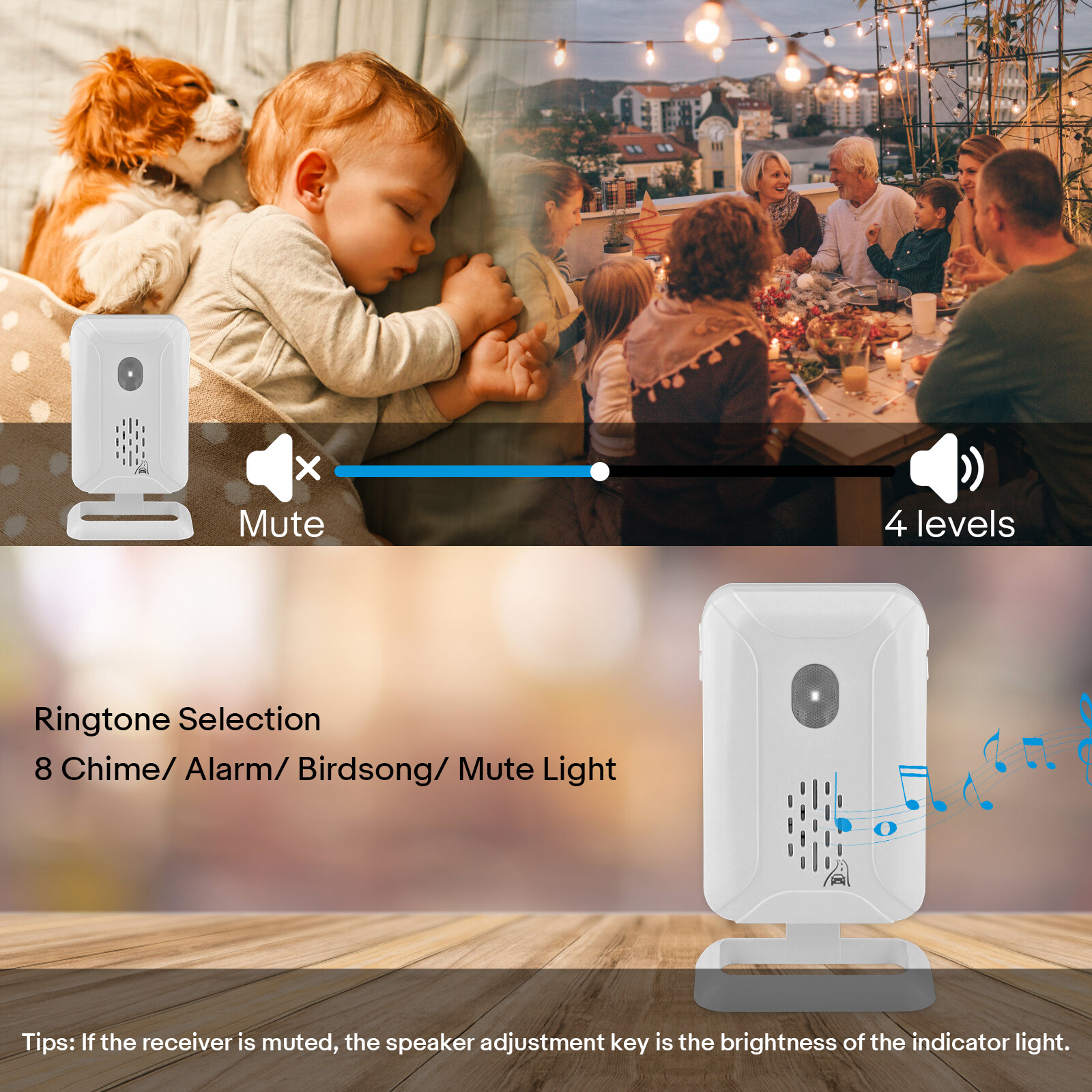 918ft Long Range Driveway Alarms Waterproof Wireless Motion Sensor Garage Alert