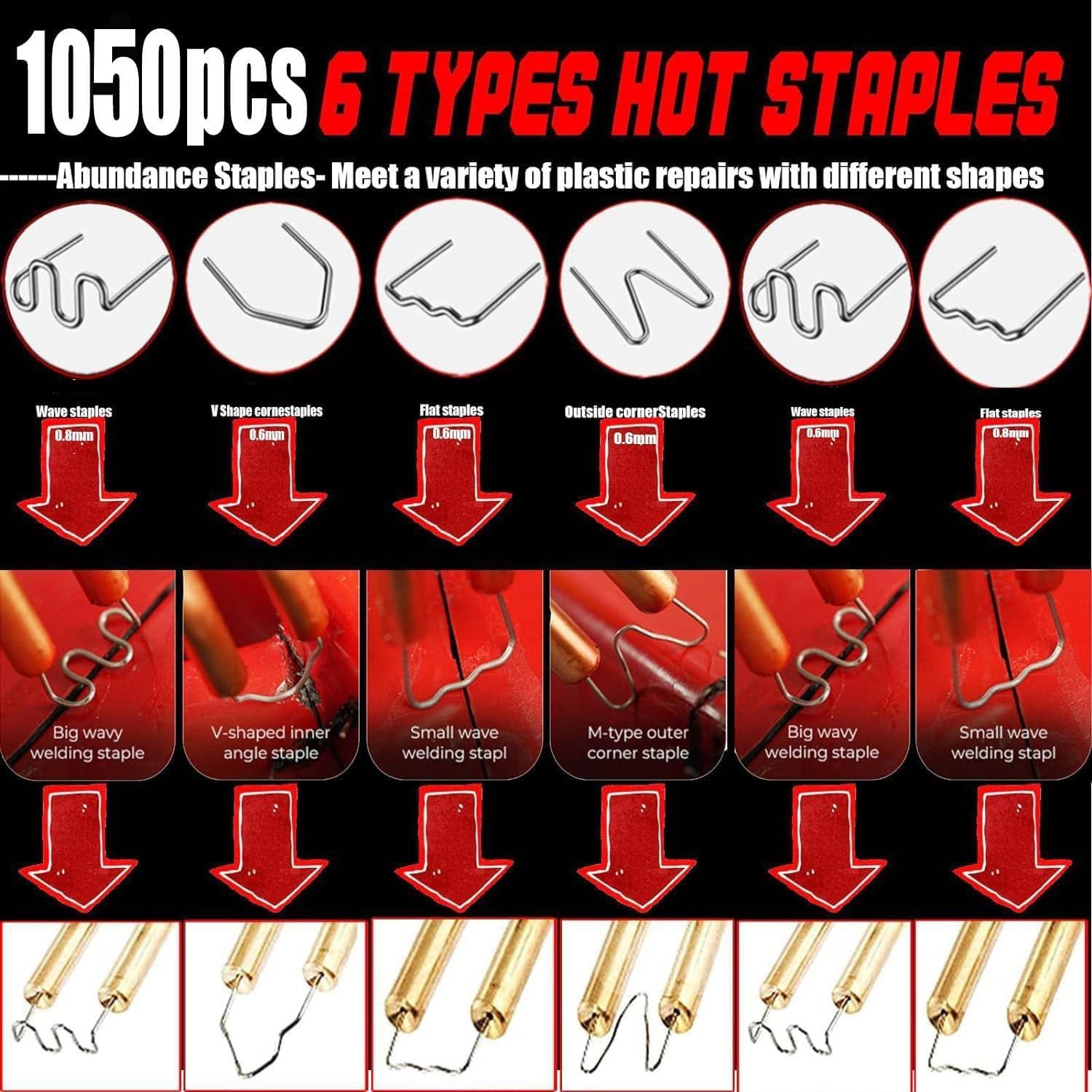 Plastic Welder Repair Kit Hot Stapler Tool