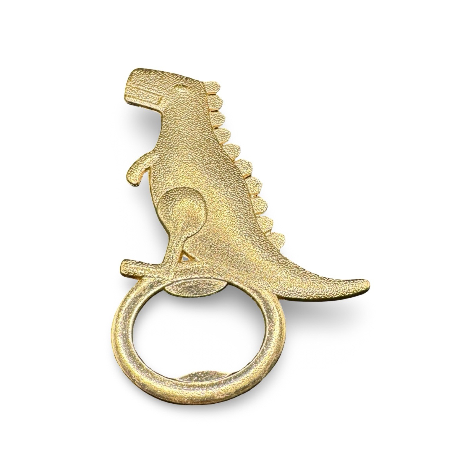 Unique Gold Tone Metal Dinosaur Dino Bottle Opener