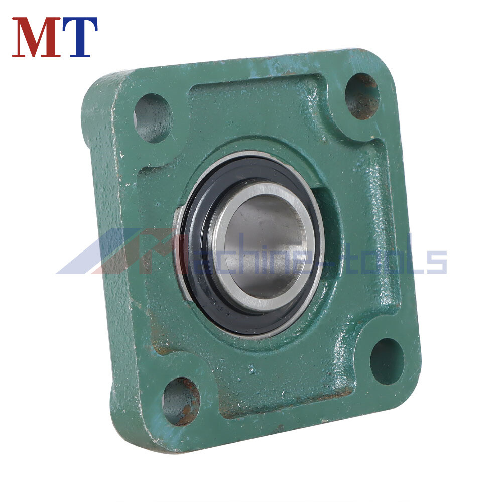 2 Pack UCF205-16 Solid Base Pillow Block Flange Mounted Bearing 1" Bore 4 Bolt