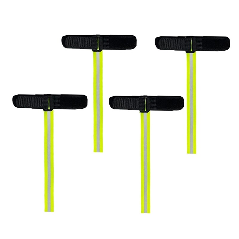 4 Pcs Adjustable Reflective Sport Glove Strap Handcuff Glove Strap