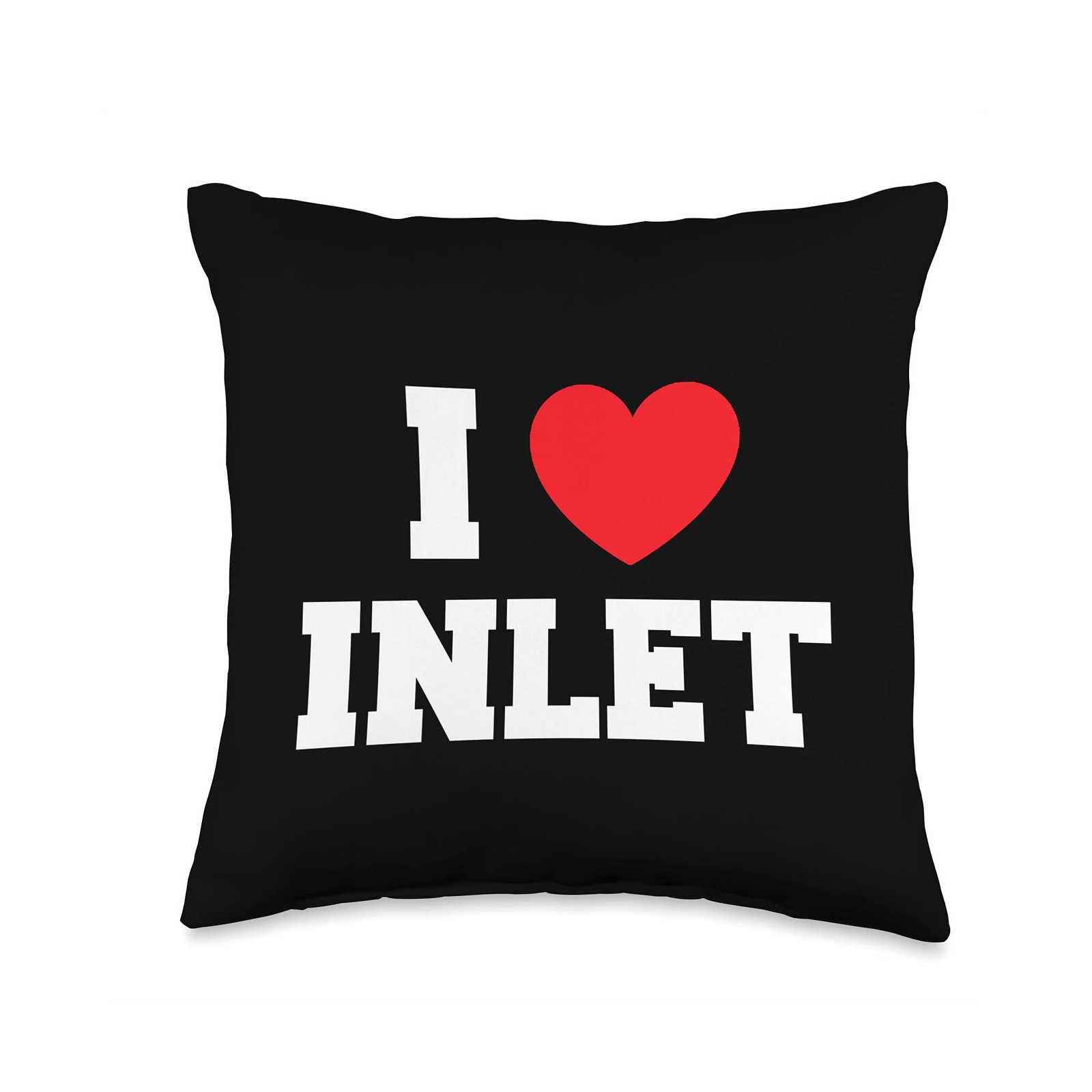 I Love Inlet Throw Pillow