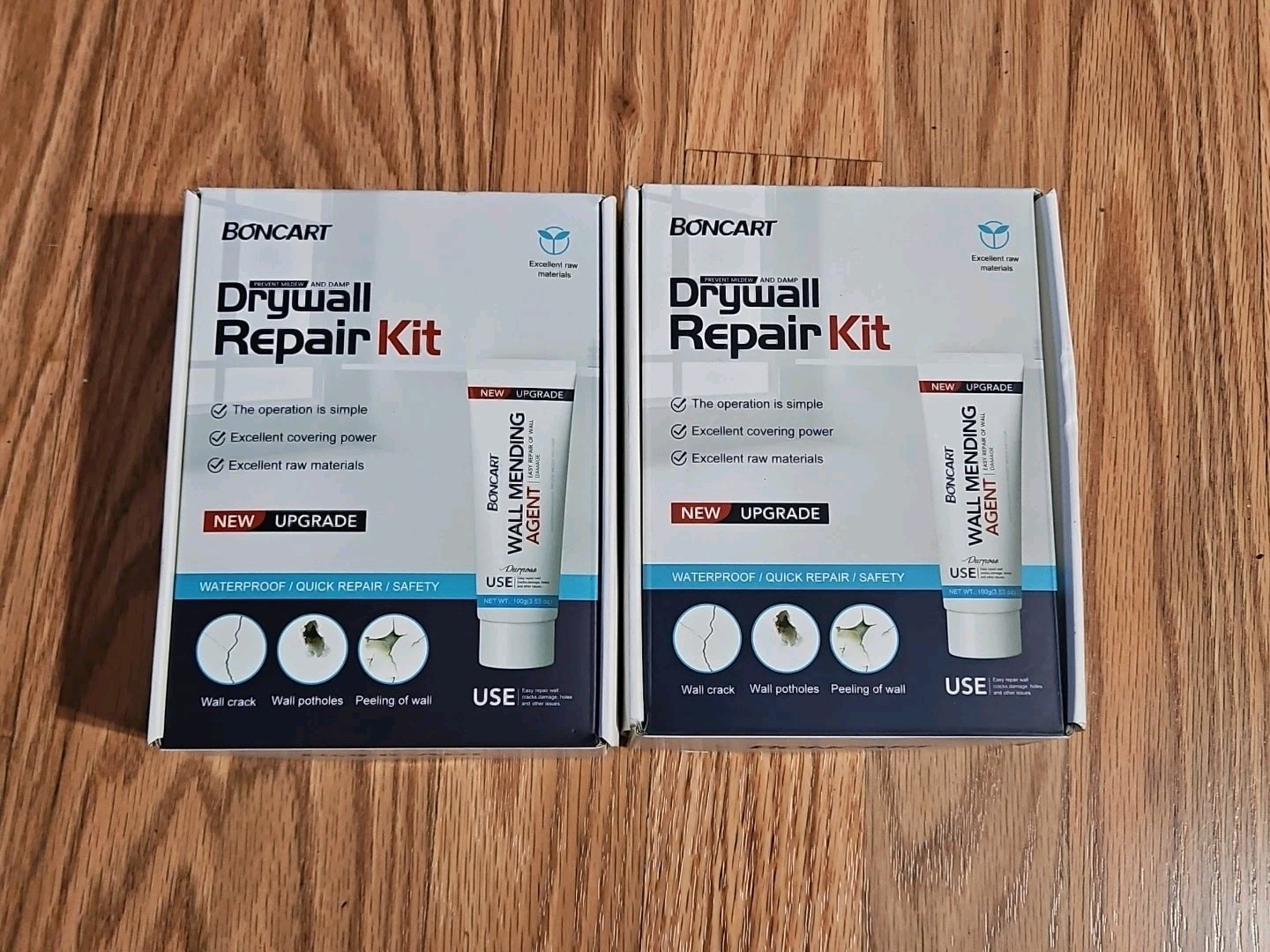 2 Kits Of Boncart Drywall Repair Kit, 2 Pack Wall Mending Agent Hole Fill Quick