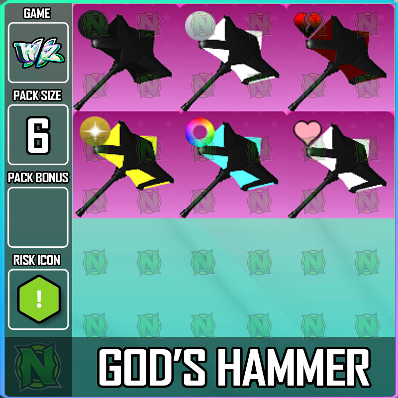 World Zero WZ - 6 PACK - SKINS - GOD'S HAMMER